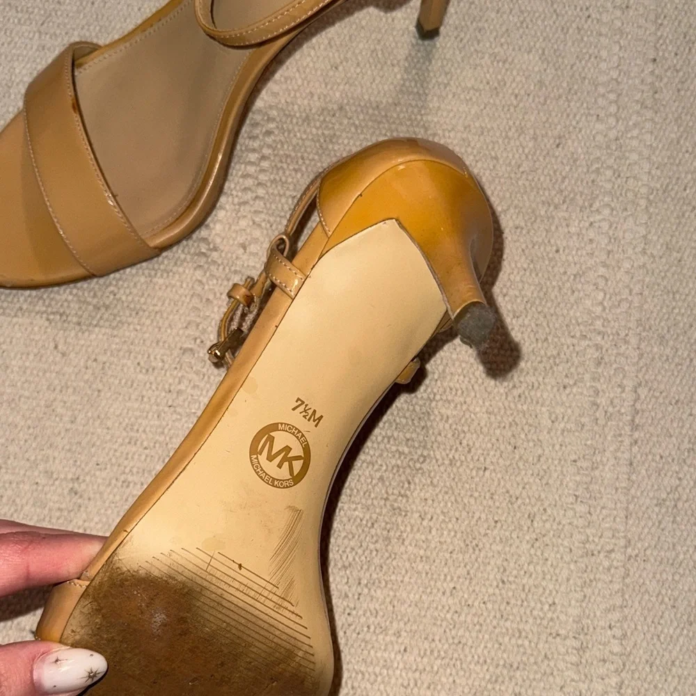 Michael Kors Camel Heeled Sandals